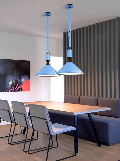 Minimalistische moderne Pendelleuchte aus luxuriösem Leder - vue 6 sur 18