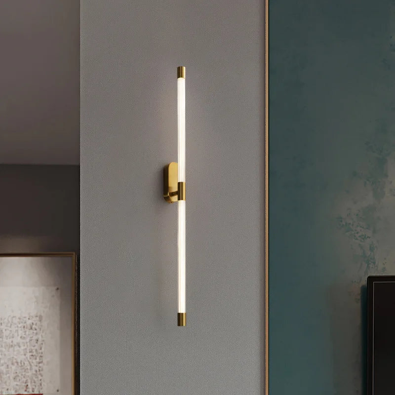LED-Wandleuchte aus Acryl mit metallischem Dimmer im minimalistischen Design - vue 4 sur 10