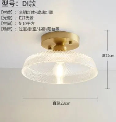 Nordische LED-Deckenleuchte Vintage aus Glas für modernes Interieur - vue 12 sur 18