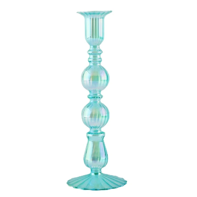 bougeoirs rétro coniques haut en verre pour décoration - vue 24 sur 32