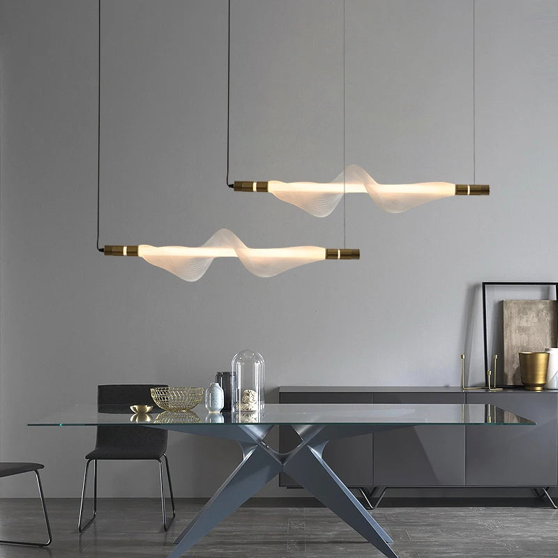 lustre artistique à led design moderne éclairage suspendu décoratif - vue 4 sur 18
