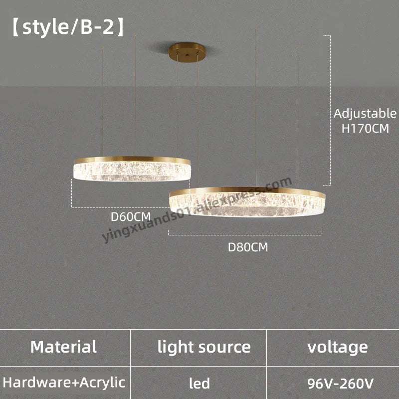 lustre moderne à anneau circulaire pour décoration intérieure - vue 11 sur 11