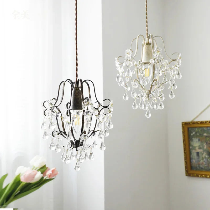 suspension rétro en cristal forme goutte d'eau pour décoration élégante - vue 4 sur 8