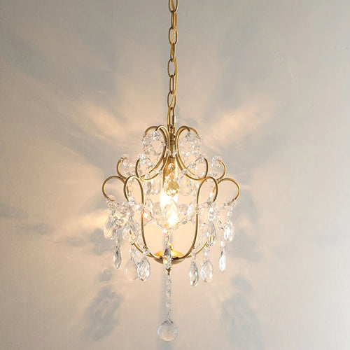 lustre en cristal américain rétro pour décoration intérieure élégante