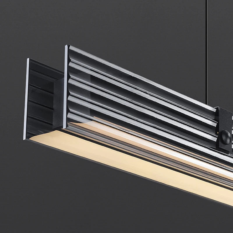 Lustre long en verre led design minimaliste - vue 7 sur 18