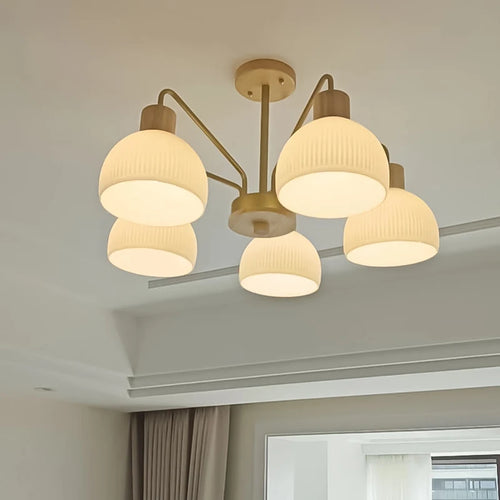 Moderne Pendelleuchte mit Glasschirm für Kücheninsel - vue 3 sur 11