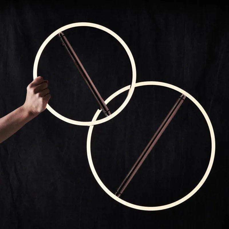 suspension ronde à bande led style moderne danois pour éclairage intérieur - vue 4 sur 7