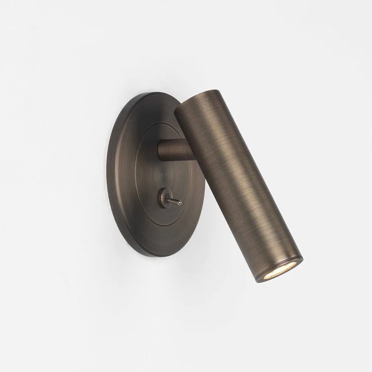 Applique murale led interrupteur projecteur bronze chambre - vue 3 sur 8