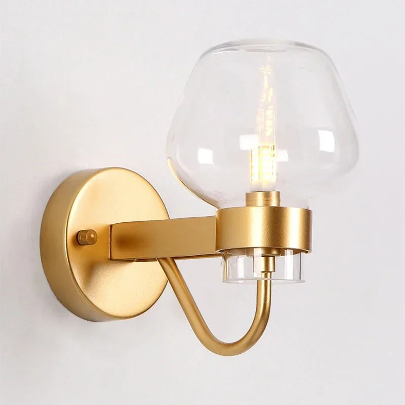 applique murale led en verre pour décoration intérieure moderne - vue 3 sur 12