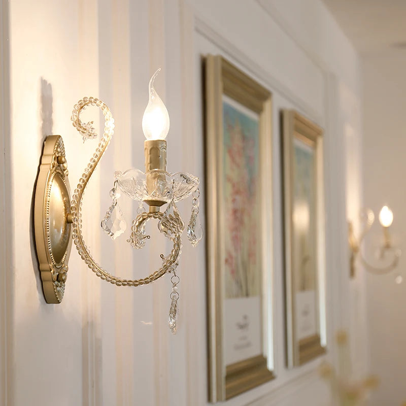 applique murale en cristal moderne avec éclairage led élégant - vue 5 sur 10
