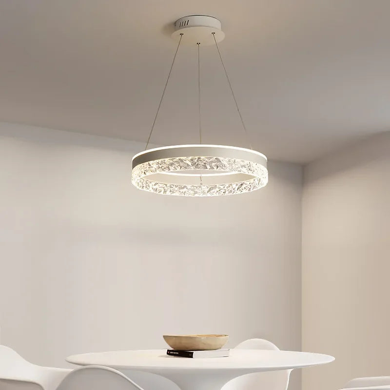 lustre led moderne en cristal pour décoration intérieure - vue 4 sur 14