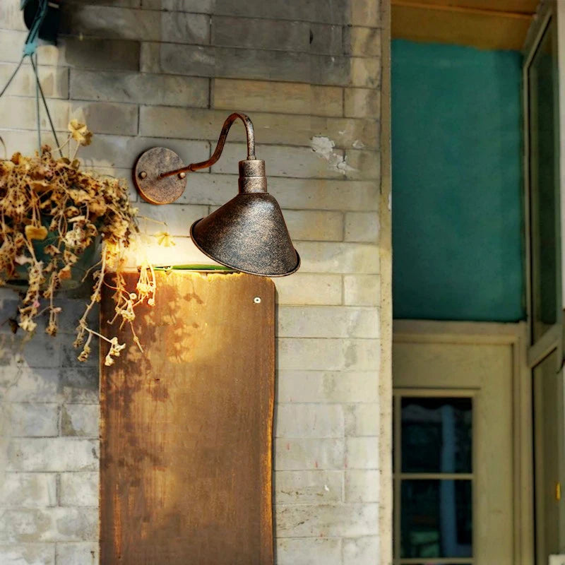 applique industrielle américaine pour extérieur jardin et escalier