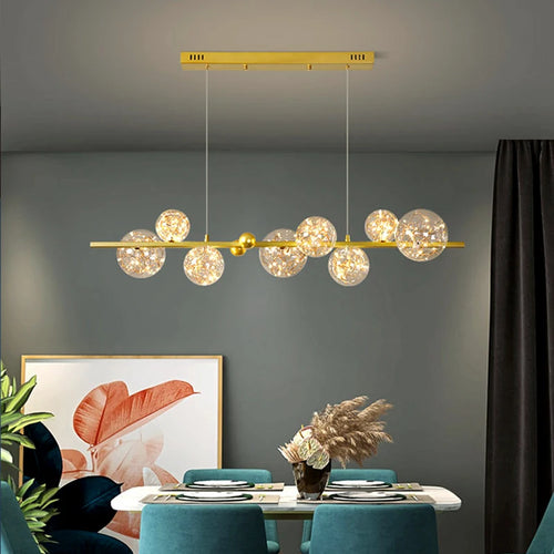 Nordische LED-Pendelleuchte aus Glas für die Innendekoration - vue 7 sur 6