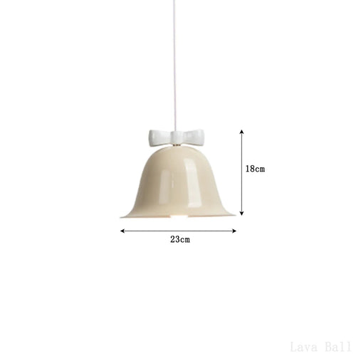 Moderne Pendelleuchte in Glockenform mit dekorativer Schleife - vue 16 sur 20