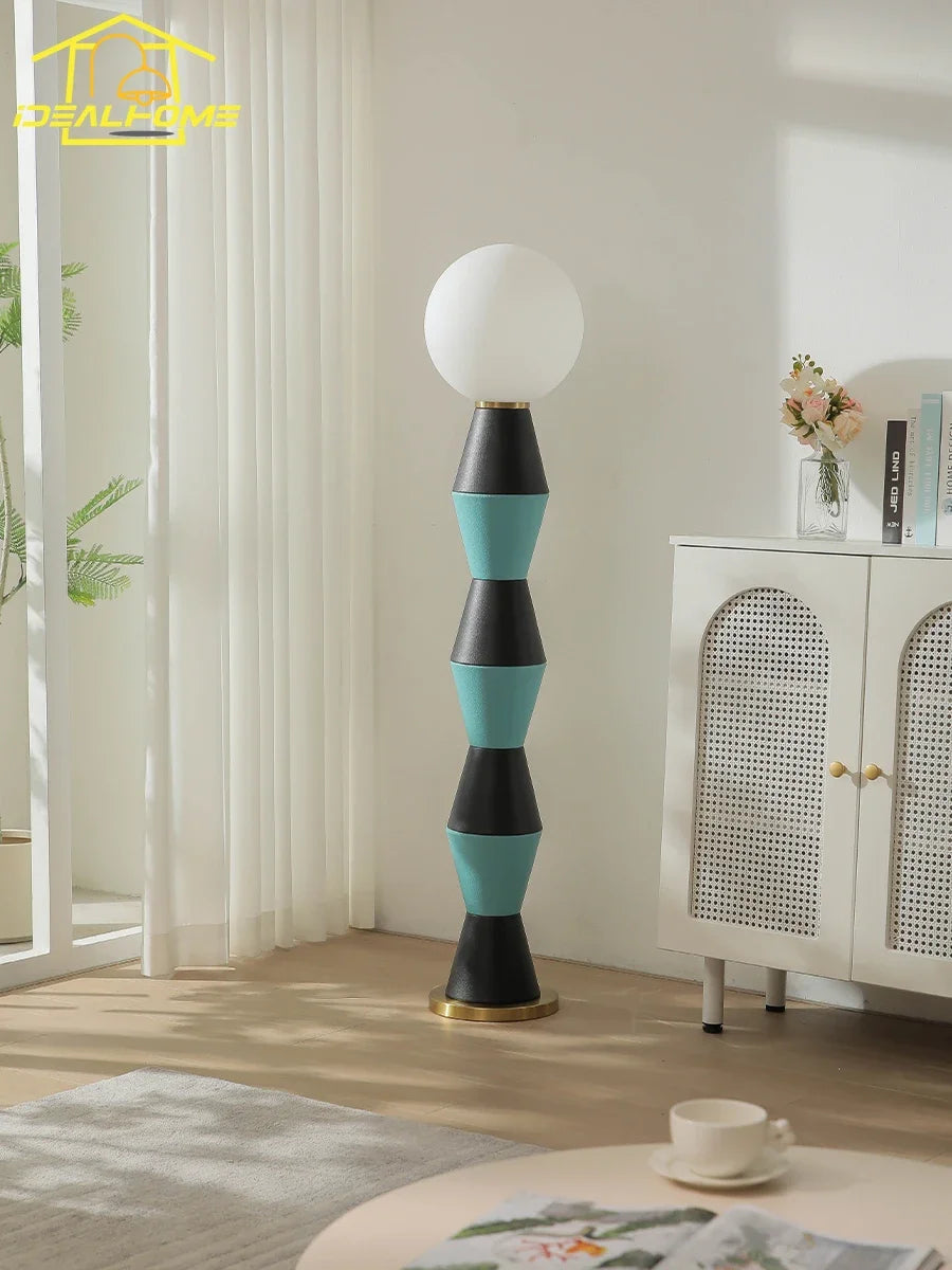 lampadaire moderne en cuir à led pour décoration intérieure - vue 5 sur 10