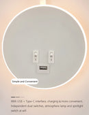 Moderne LED-Wandleuchte mit USB-Anschlüssen und Schalter