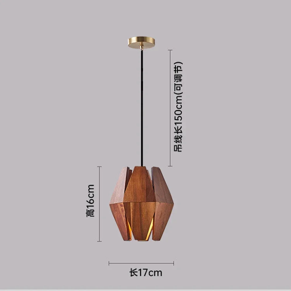 Kronleuchter aus massivem Holz im Vintage-Stil für die Innendekoration