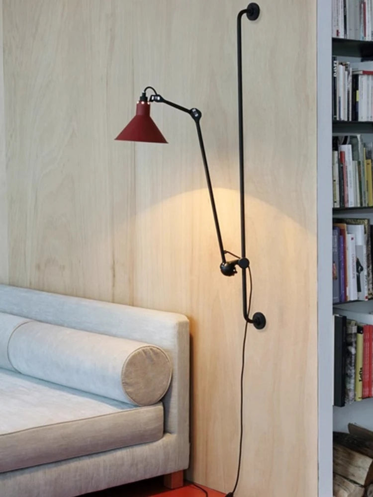 applique murale industrielle à bras réglable pour intérieur moderne - vue 5 sur 12