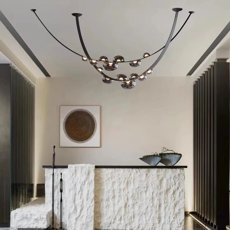 lustre décoration fantaisie éclairage intérieur lampes suspendues - vue 7 sur 8