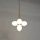 Minimalistischer Kronleuchter aus Glas in Ei-Form für moderne Beleuchtung