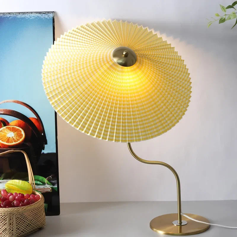 Retro-Tischlampe in dekorativer Schirmform, schwenkbar - vue 4 sur 12