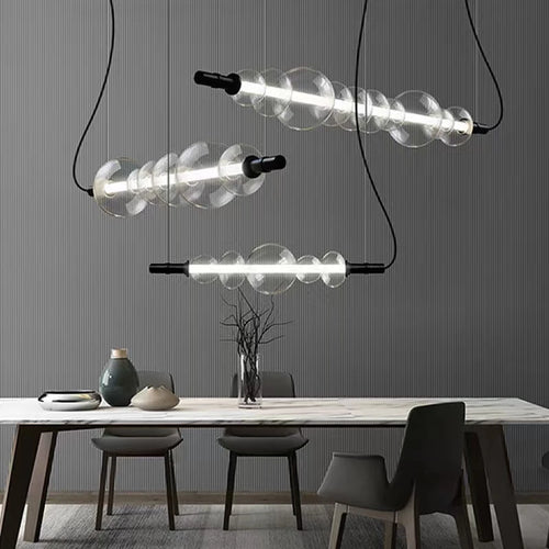 Moderner Bartresen mit hängender LED-Lichtleiste - vue 3 sur 9