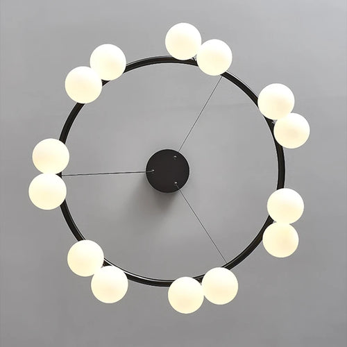 Moderner LED-Kronleuchter aus Glas für die Innendekoration - vue 6 sur 9