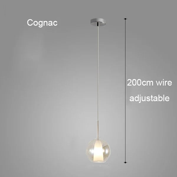 lustre moderne abat-jour en verre pour décoration intérieure - vue 12 sur 15