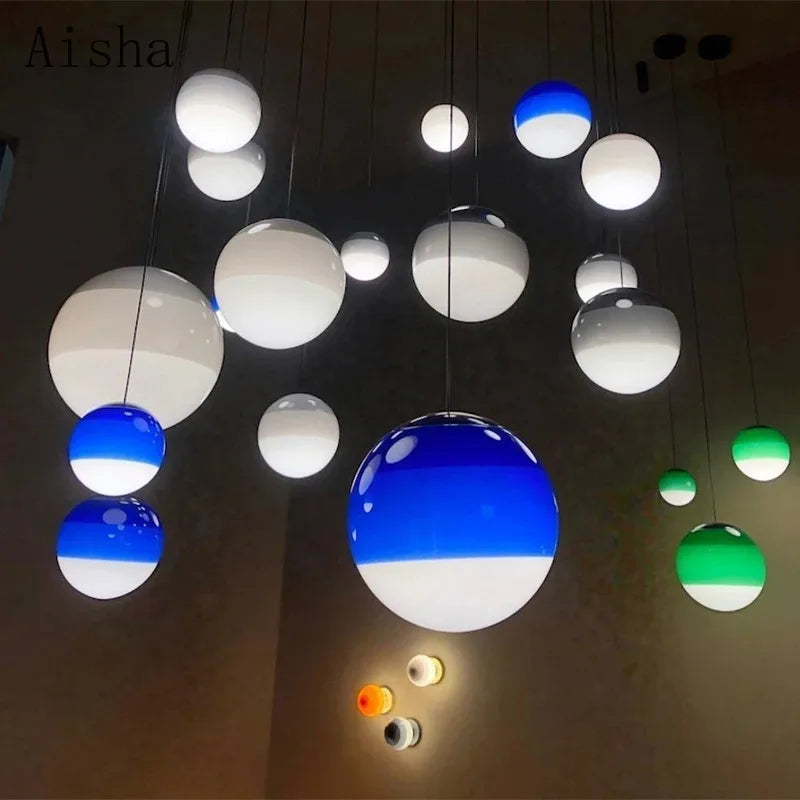 suspension en verre style nordique pour intérieur décoratif 2024 - vue 3 sur 12