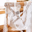 Chemin de table dentelle blanche florale style boheme