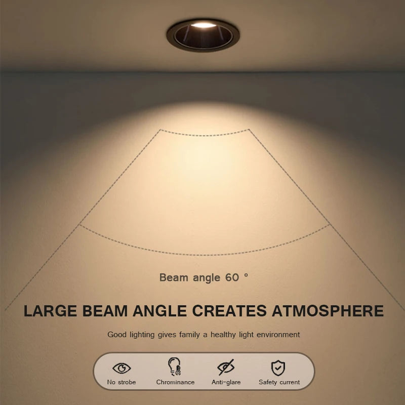 spot led encastré anti-éblouissement pour plafonniers - vue 11 sur 10