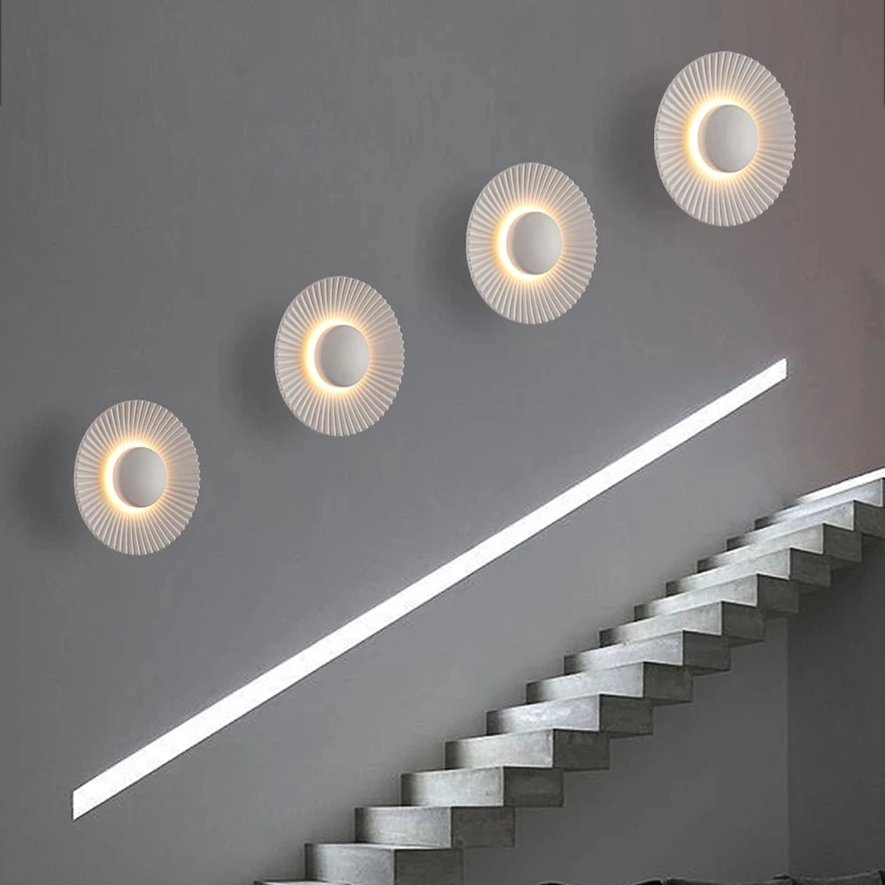 Moderne LED-Wandleuchte in Scheibenform für die Innendekoration - vue 4 sur 10