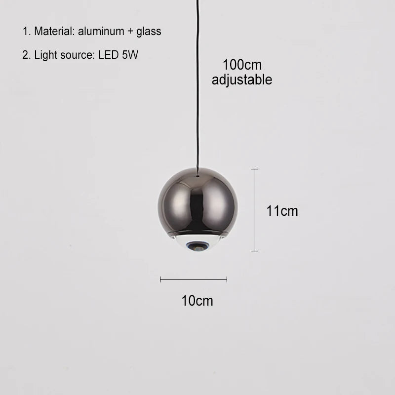 suspension lumière nordique LED lustre moderne lampe suspendue abat-jour boule éclairage intérieur décor à la maison salle à manger salon chambre