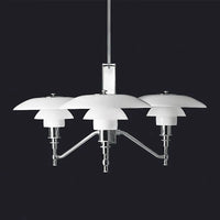 Lustre design style danois avec branches chromées
