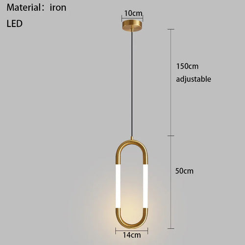 Moderne LED-Pendelleuchte Ellipse mit Höhenverstellung - vue 12 sur 12