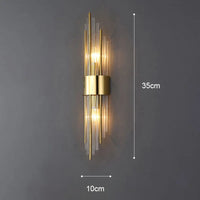 applique murale en cristal Luxe moderne LED or éclairage intérieur