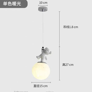 suspension moderne panda lune haut de gamme