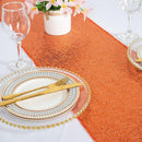 Chemin de table pailleté orange déco fête mariage