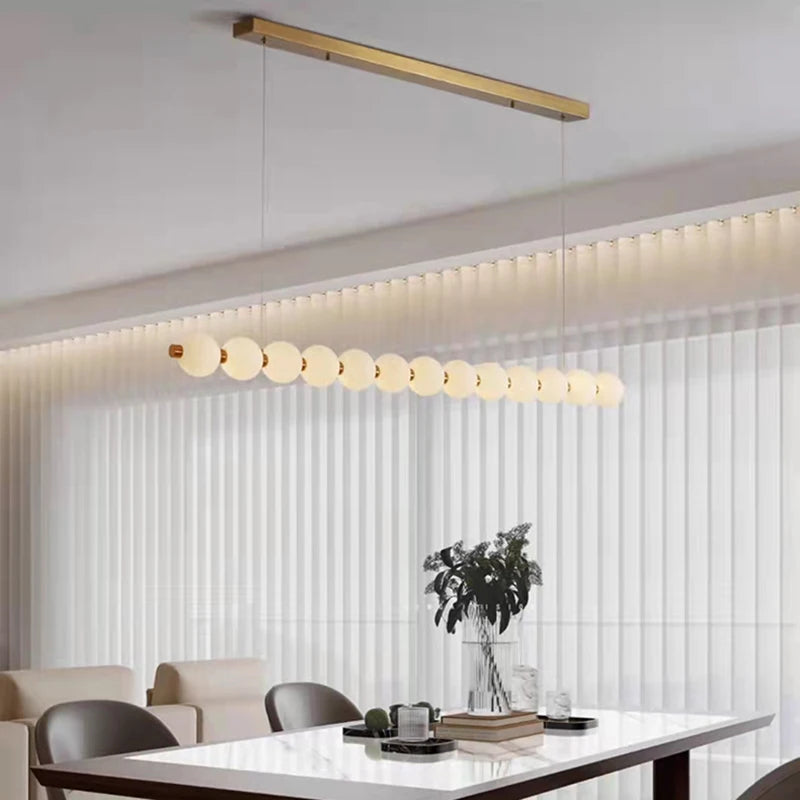 lustre led en boule acrylique avec cordon d'éclairage réglable pour boutique - vue 4 sur 9