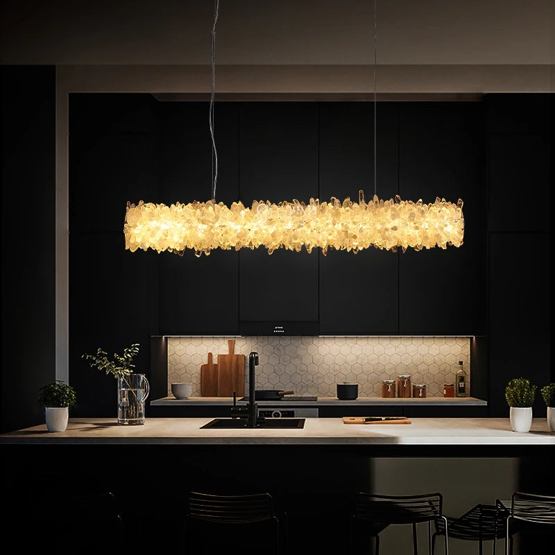 lustre en cristal léger pour décoration moderne et élégante - vue 3 sur 7