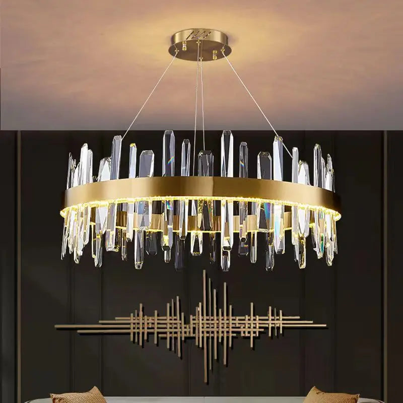 lustre en cristal à led design moderne pour intérieur - vue 5 sur 11