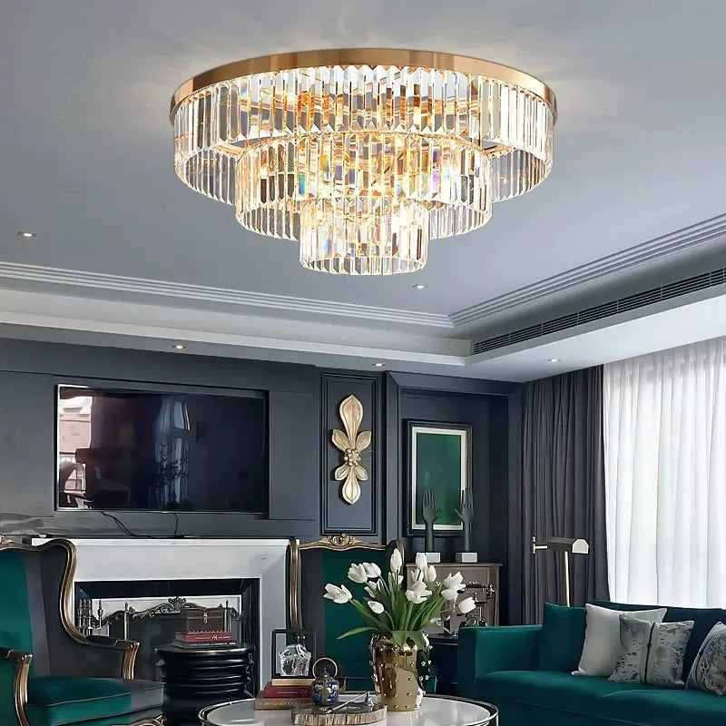 lustre en cristal luxe pour décoration intérieure et éclairage élégant - vue 4 sur 10