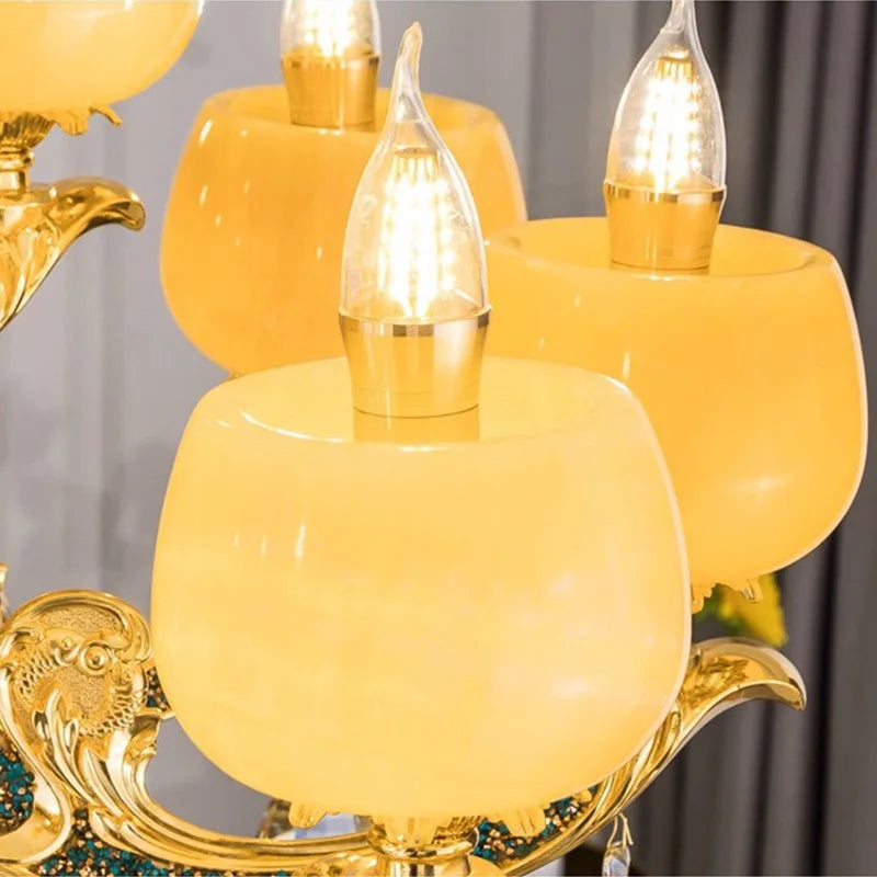 lustre moderne en alliage de zinc style rétro pour ambiance chaleureuse - vue 7 sur 12