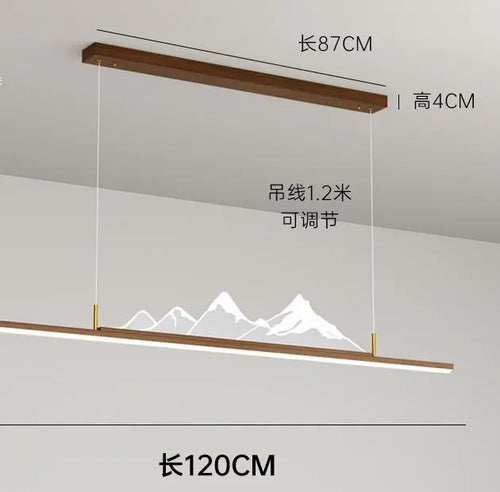 Chinesischer Kronleuchter für Restaurant und Büro mit Bergmotiv - vue 9 sur 10