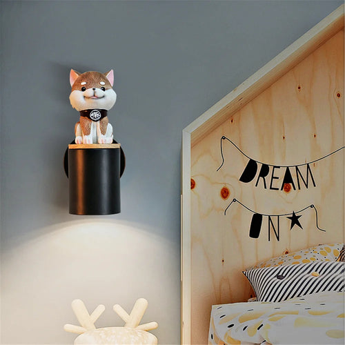 LED-Wandleuchte Kreatives Katzen- und Hundemotiv für Kinder - vue 11 sur 12