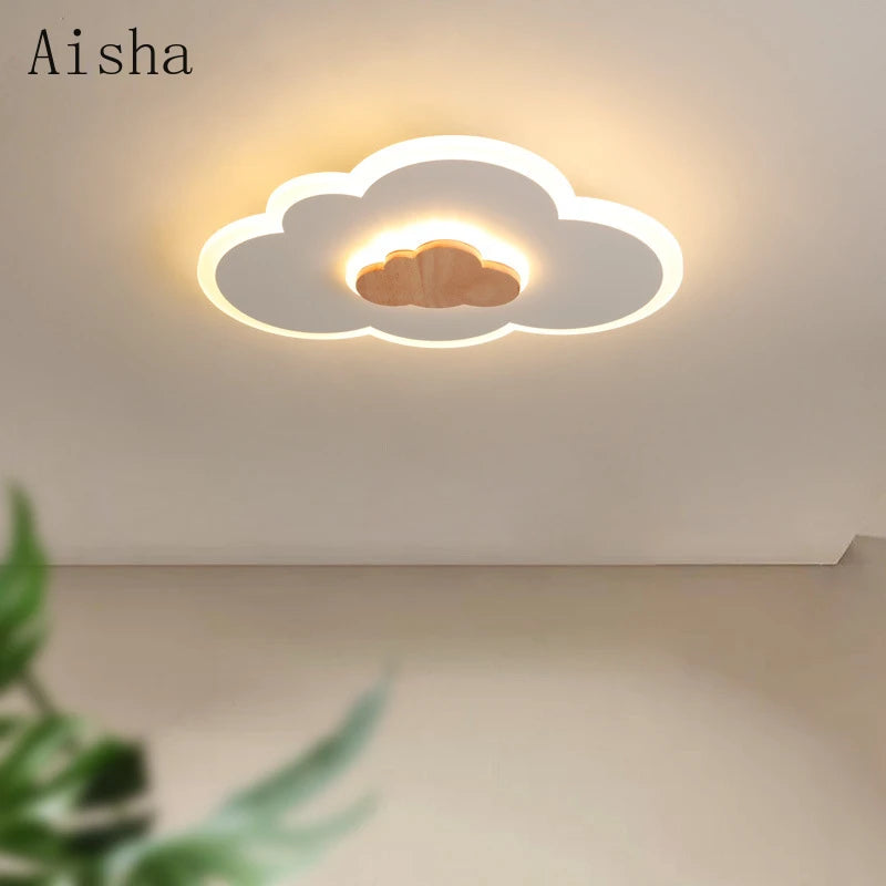 plafonnier led nuage design nordique pour chambre enfant - vue 2 sur 7