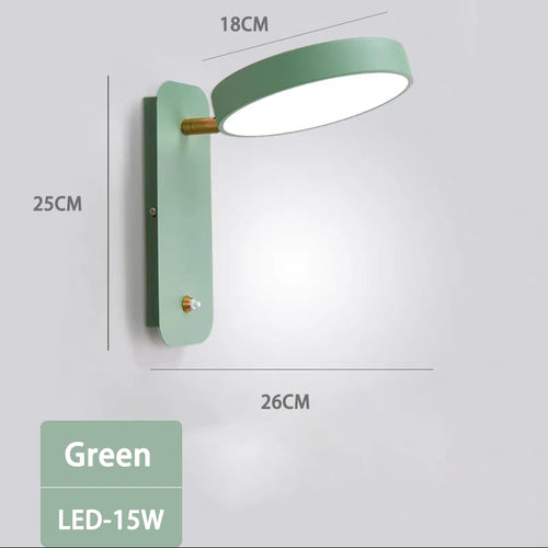 applique murale à led rotative pour éclairage intérieur moderne - vue 9 sur 9