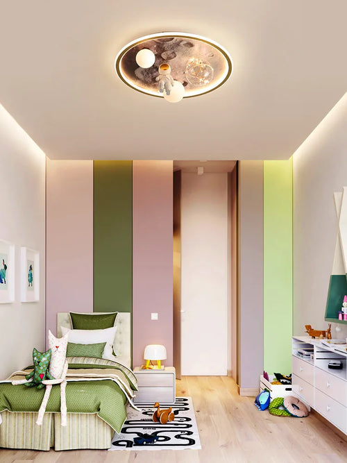 plafonnier led dessin animé lune enfants