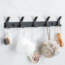 crochets modernes pour porte-serviettes muraux en aluminium noir