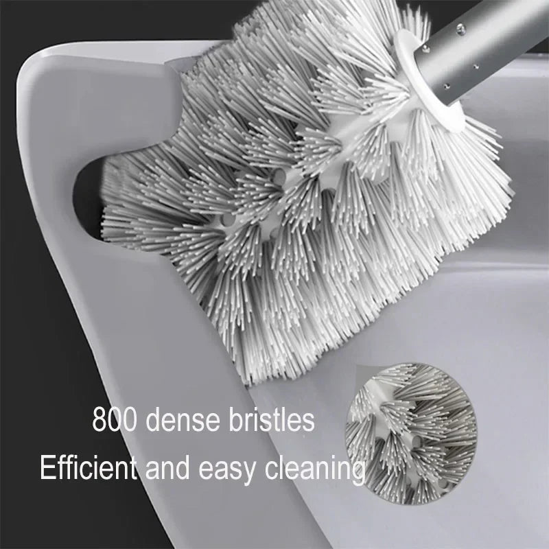 brosse de toilette murale en aluminium sans perforation sans angle mort - vue 5 sur 8